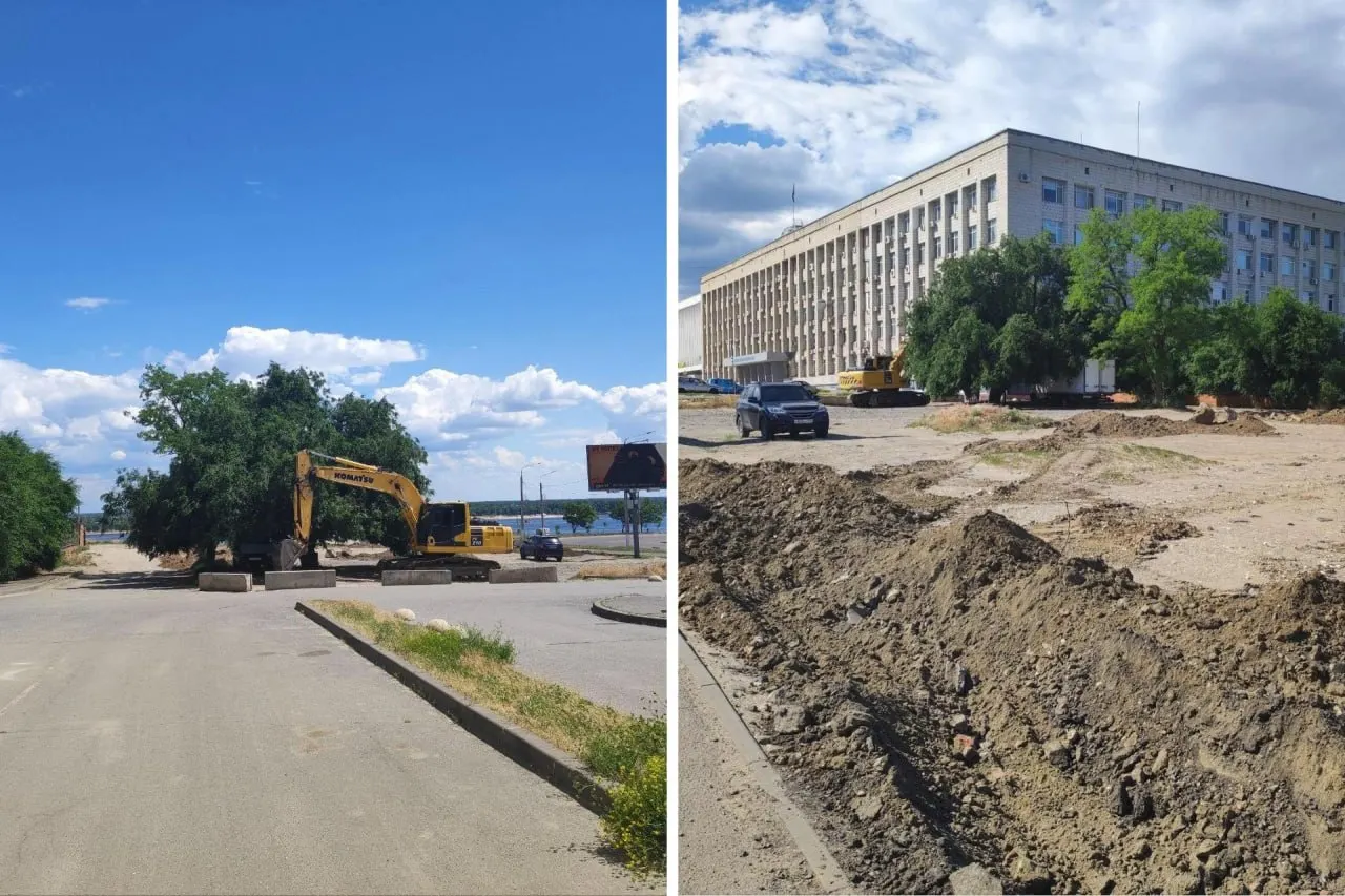 Роют территорию вокруг единственной крупной бесплатной стоянки в центре города — рабочие заявляют, что смета и сроки уже готовы, хотя общественные обсуждения по проекту ещё продолжаются.