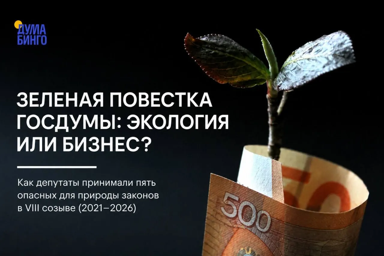 Анализ ключевых законопроектов последних лет показывает систематическое ослабление природоохранных норм: ограничения общественной экспертизы, изменения режима охраны Байкала, корректировки границ заповедников, лобби охотников и новые правила по добыче редких видов.